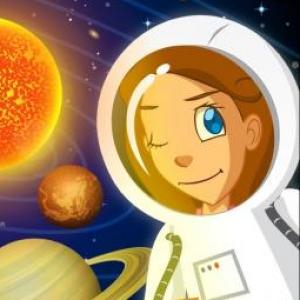 Imagen de portada del videojuego educativo: Sistema Solar, de la temática Geografía