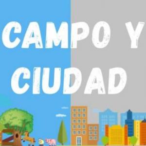 Imagen de portada del videojuego educativo: CAMPO Y LA CIUDAD, de la temática Medio ambiente