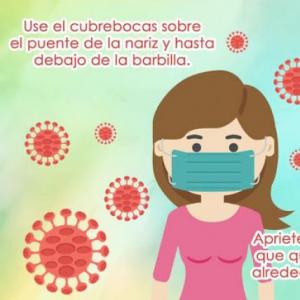 Imagen de portada del videojuego educativo: USO CORRECTO DE CUBREBOCAS, de la temática Salud