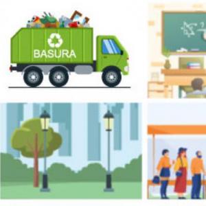 Imagen de portada del videojuego educativo: PRODUCTOS Y SERVICIOS DEL CAMPO Y LA CIUDAD, de la temática Medio ambiente