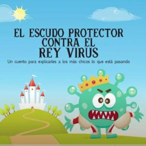 Imagen de portada del videojuego educativo: CUENTO: EL ESCUDO PROTECTOR CONTRA EL REY VIRUS., de la temática Literatura