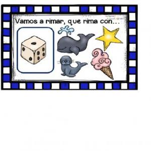 Imagen de portada del videojuego educativo: PALABRAS QUE TERMINAN IGUAL, de la temática Lengua