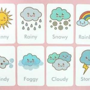 Imagen de portada del videojuego educativo: Weather memory game, de la temática Idiomas