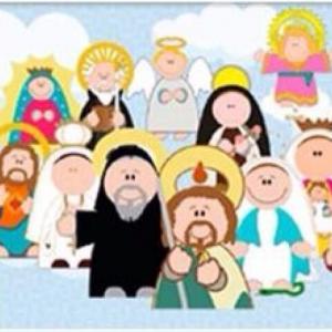 Imagen de portada del videojuego educativo: Todos podemos ser Santos, de la temática Religión