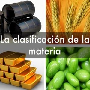 Clasificación de la materia