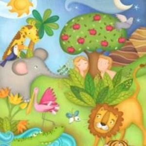 Imagen de portada del videojuego educativo: LA CREACIÓN DE DIOS, de la temática Religión