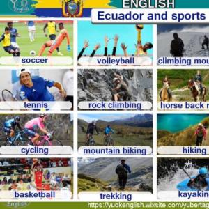 Imagen de portada del videojuego educativo: Ecuador and sports, de la temática Idiomas