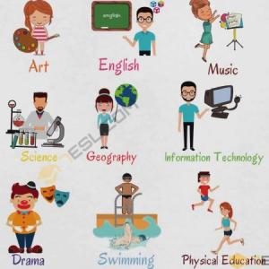 Imagen de portada del videojuego educativo: SCHOOL SUBJECTS, de la temática Idiomas
