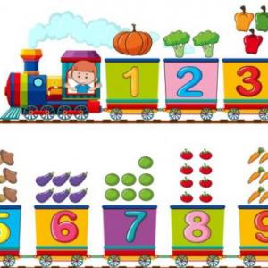 Imagen de portada del videojuego educativo: El tren de los números, de la temática Matemáticas