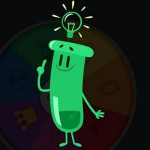 Imagen de portada del videojuego educativo: Trivial de química , de la temática Ciencias