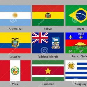 Imagen de portada del videojuego educativo: Las banderas de Sudamérica, de la temática Geografía