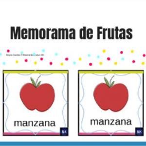 Imagen de portada del videojuego educativo: Memorama de frutas , de la temática Salud