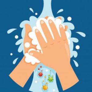 Imagen de portada del videojuego educativo: Lavado de manos, de la temática Salud