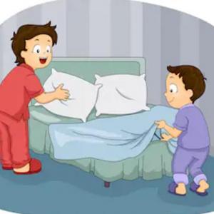 Juego de memoria de ropa de cama