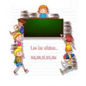 Imagen de portada del videojuego educativo: JUGANDO CON LAS SILABAS , de la temática Lengua