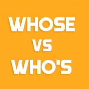 Imagen de portada del videojuego educativo: WHOSE VS WHO'S, de la temática Idiomas