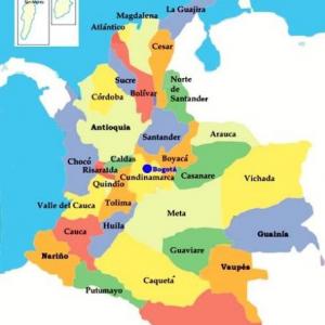 Imagen de portada del videojuego educativo: DEPARTAMENTOS DE COLOMBIA, de la temática Geografía