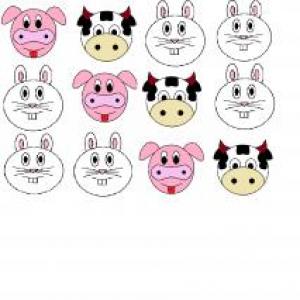 Emparejar partes de animales