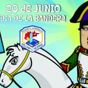 Imagen de portada del videojuego educativo: DÍA DE LA BANDERA - JARDÍN WILLIAM C MORRIS, de la temática Historia