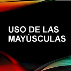 Uso mayúsculas