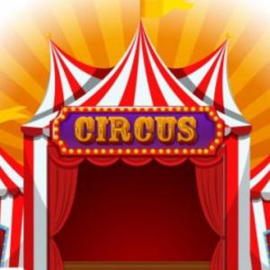 Imagen de portada del videojuego educativo: VOCABULARIO DE CIRCO, de la temática Lengua