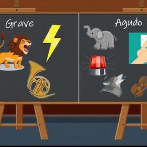 Imagen de portada del videojuego educativo: Sonidos graves y agudos, de la temática Artes