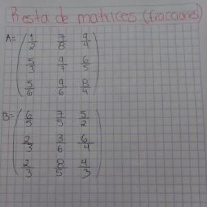 Resta de Matrices
