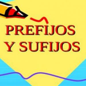 Imagen de portada del videojuego educativo: Sufijos y Prefijos, de la temática Lengua