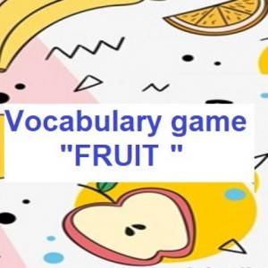 Imagen de portada del videojuego educativo: Fruit game, de la temática Idiomas