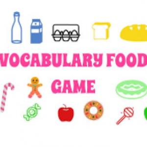 Imagen de portada del videojuego educativo: VOCABULARY FOOD, de la temática Idiomas