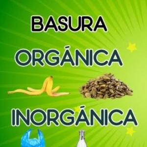 Basura orgánica e inorgánica.