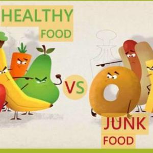 junk food VS helthy food