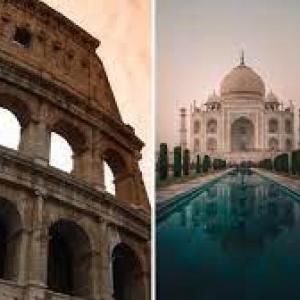 Mojado de las 7 maravillas del mundo