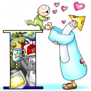 Imagen de portada del videojuego educativo: Juegos de tres niveles sobre los Mandamientos , de la temática Religión
