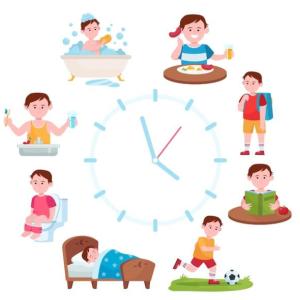 Jeu de mémoire de routine quotidienne.