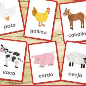 Tarjeta de animales de la granja