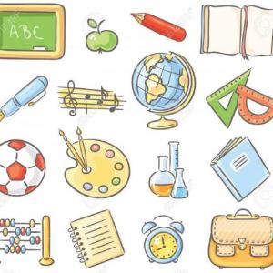 Imagen de portada del videojuego educativo: Find the School Subjects, de la temática Idiomas