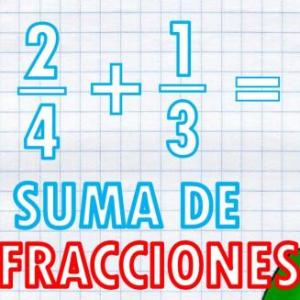 Imagen de portada del videojuego educativo: Suma de Fracciones con diferente denominador, de la temática Matemáticas