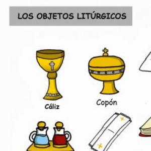 Imagen de portada del videojuego educativo: Elementos litúrgicos, de la temática Religión