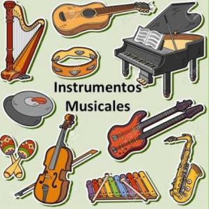 Imagen de portada del videojuego educativo: Algunos instrumentos musicales, de la temática Música
