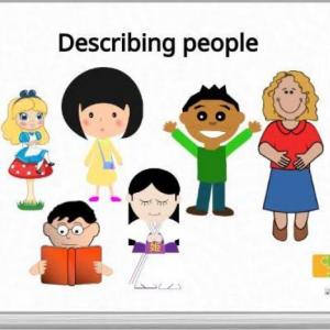 Imagen de portada del videojuego educativo: Describing people, de la temática Lengua