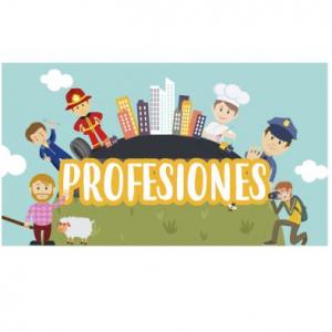Imagen de portada del videojuego educativo: Juego de correspondencia sobre oficios y profesiones, de la temática Sociales