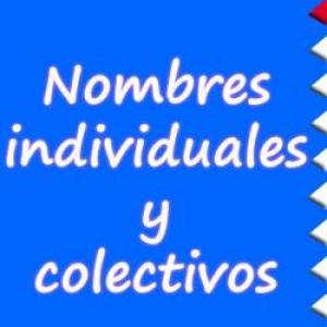 Imagen de portada del videojuego educativo: SUSTANTIVO INDIVIDUALES Y COLECTIVOS, de la temática Lengua