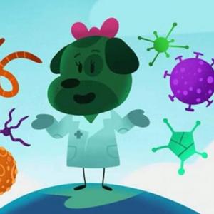 Imagen de portada del videojuego educativo: Cuidándonos del Coronavirus (parte 2), de la temática Salud