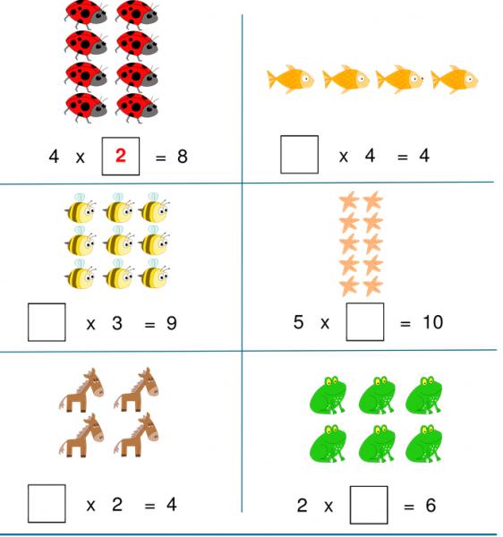 Portada del juego Multiplications and arrays – Matemáticas