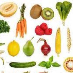 ¡frutas y verduras!