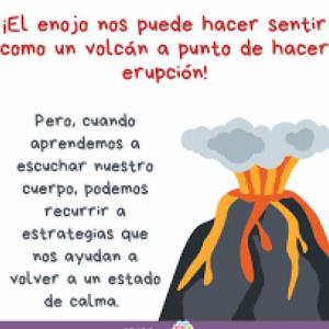 Imagen de portada del videojuego educativo: Volcán de emociones., de la temática Salud