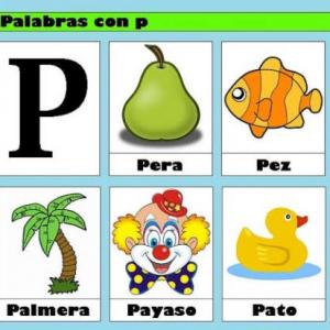 Imagen de portada del videojuego educativo: Palabras con p, de la temática Ocio