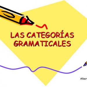 Categorías gramaticales 1º