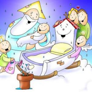Imagen de portada del videojuego educativo: Los símbolos del bautismo, de la temática Religión